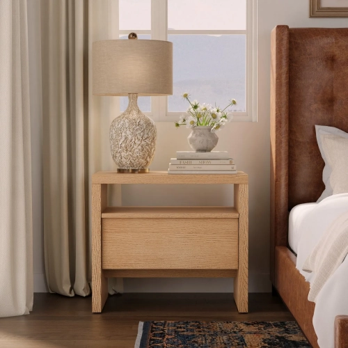 Flo Nightstand in Natural Finish Wood