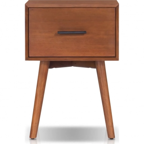 Flynn End Table in Chestnut Brown Finish