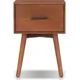 Flynn End Table in Chestnut Brown Finish
