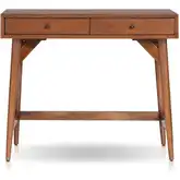 Flynn 36" Desk in Chestnut Brown Finish
