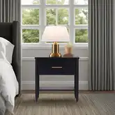 Paola Nightstand in Black Finish Wood