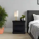 Xavier Nightstand in Black Finish