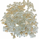 1/4" Reflective Fire Glass Media in Clear