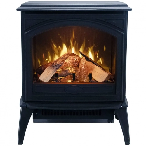 Lynwood Series 50 cm Freestanding Cast Iron Electric Fireplace in Black