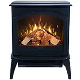Lynwood Series 50 cm Freestanding Cast Iron Electric Fireplace in Black