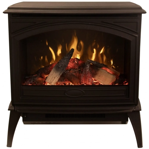 Lynwood Series 70 cm Freestanding Cast Iron Electric Fireplace in Black