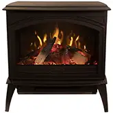 Lynwood Series 70 cm Freestanding Cast Iron Electric Fireplace in Black