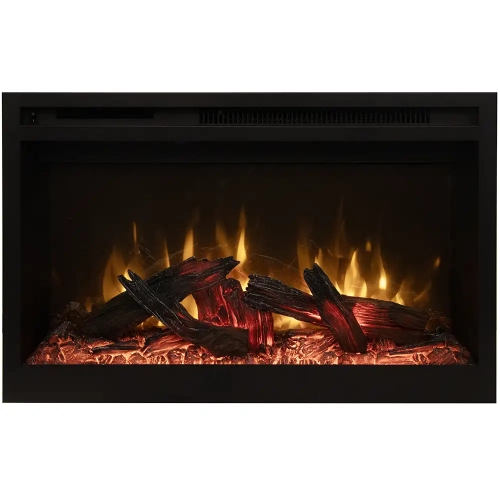 Fire & Ice RusticStone 30" Indoor Smart Built In Electric Fireplace with Log Set
