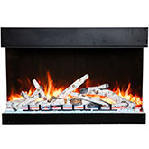 Tru View Bespoke 45" Indoor Outdoor 3 Sided Electric Fireplace with WIFI & Bluetooth