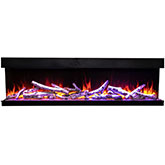 Tru View Bespoke 75" Indoor Outdoor 3 Sided Electric Fireplace with WIFI & Bluetooth