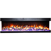 Tru View Bespoke 85" Indoor Outdoor 3 Sided Electric Fireplace with WIFI & Bluetooth