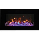 Wall Mount Flush Mount 48" LED Fire Effect Electric Fireplace w/ Wifi & Log Set