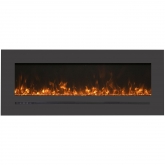 60" Linear Series LED Fire Effect Electric Fireplace w/ 66" x 23" Steel Surround