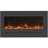 48" Linear Series LED Fire Effect Electric Fireplace w/ 55" x 23" Steel Surround