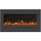 26" Linear Series LED Fire Effect Electric Fireplace with 32" x 23" Steel Surround