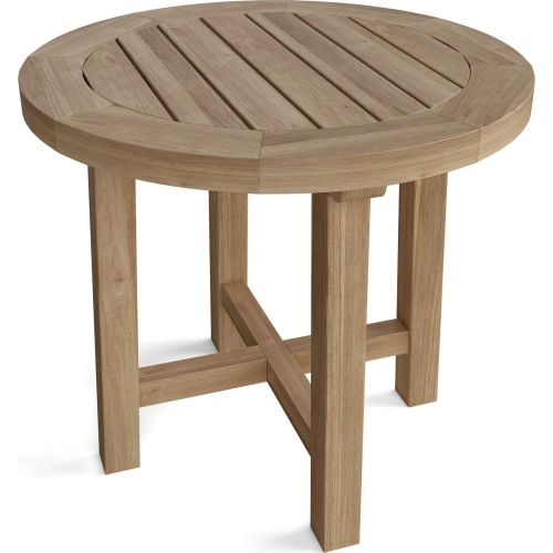Belford Outdoor 20" Round Side Table in Solid Teak Wood