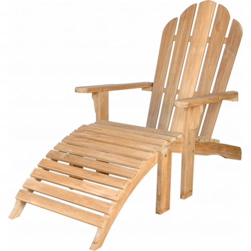 Adirondack Chair & Ottoman in Honey Golden Brown Teak