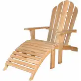 Adirondack Chair & Ottoman in Honey Golden Brown Teak