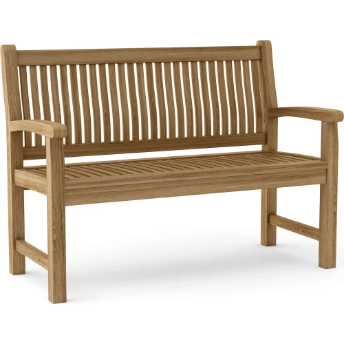 Sahara Outdoor 47" Bench in Honey Golden Brown Teak