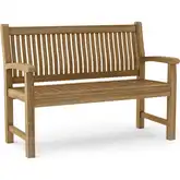 Sahara Outdoor 47" Bench in Honey Golden Brown Teak