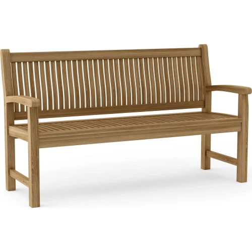 Sahara Outdoor 59" Bench in Honey Golden Brown Teak