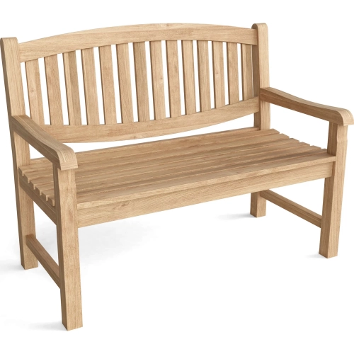 Kingston Outdoor 47" Bench in Honey Golden Brown Teak