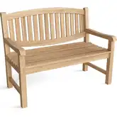 Kingston Outdoor 47" Bench in Honey Golden Brown Teak