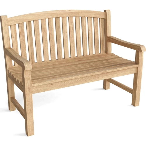 Chelsea Outdoor 47" Bench in Honey Golden Brown Teak