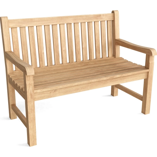 Classic Outdoor 47" Bench in Honey Golden Brown Teak