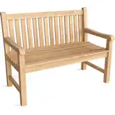 Classic Outdoor 47" Bench in Honey Golden Brown Teak