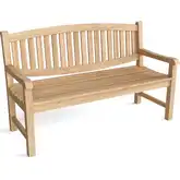Kingston Outdoor 59" Bench in Honey Golden Brown Teak