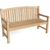 Chelsea Outdoor 59" Bench in Honey Golden Brown Teak