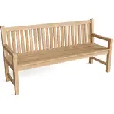 Classic Outdoor 71" Bench in Honey Golden Brown Teak