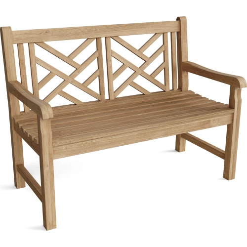 Vilano Outdoor 47" Bench in Honey Golden Brown Teak