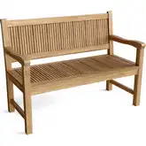 Chester Outdoor 48" Bench in Honey Golden Brown Teak