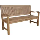 Chester Outdoor 59" Bench in Honey Golden Brown Teak