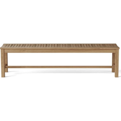 Casablanca Outdoor 71" Backless Bench in Honey Golden Brown Teak