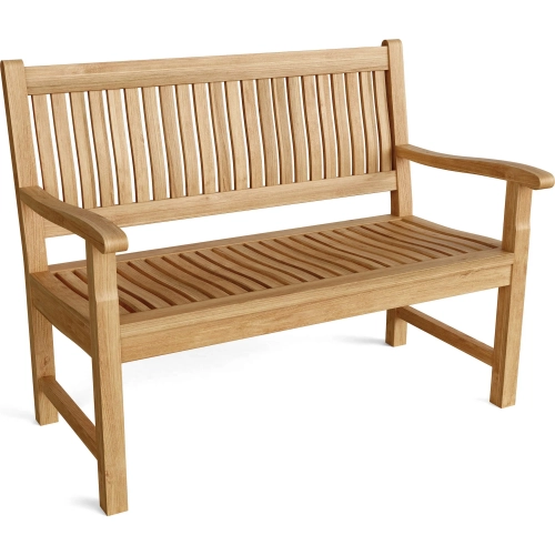 Del-Amo Outdoor 49" Bench in Honey Golden Brown Teak