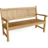 Del-Amo Outdoor 60" Bench in Honey Golden Brown Teak