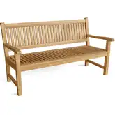 Del-Amo Outdoor 71" Bench in Honey Golden Brown Teak