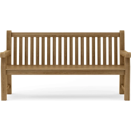 Devonshire Outdoor 72" Bench in Extra Thick Honey Golden Brown Teak