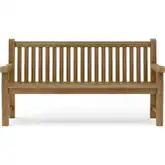 Devonshire Outdoor 72" Bench in Extra Thick Honey Golden Brown Teak