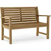 Victoria Outdoor 48" Bench in Honey Golden Brown Teak