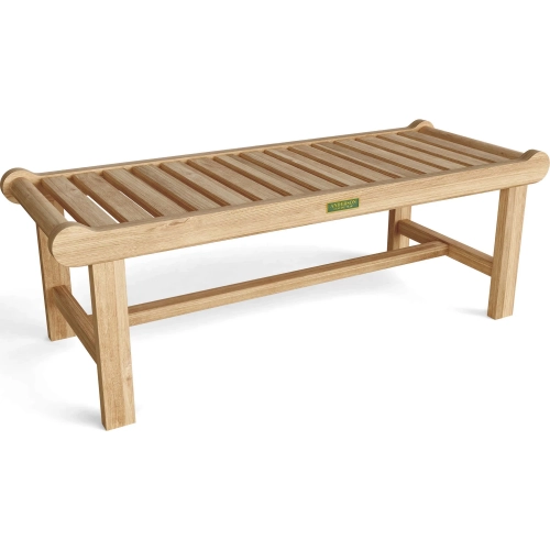 Cambridge 2-Seater Backless Bench in Honey Golden Brown Teak