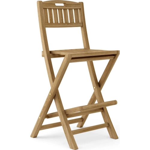 Altavista Outdoor Folding Bar Chair in Honey Golden Brown Teak