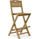 Altavista Outdoor Folding Bar Chair in Honey Golden Brown Teak