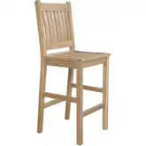 Avalon Outdoor Bar Chair in Honey Golden Brown Teak