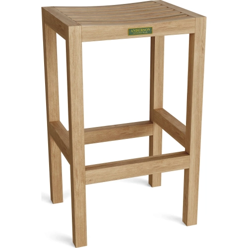 Montego Outdoor Backless Bar Chair in Honey Golden Brown Teak