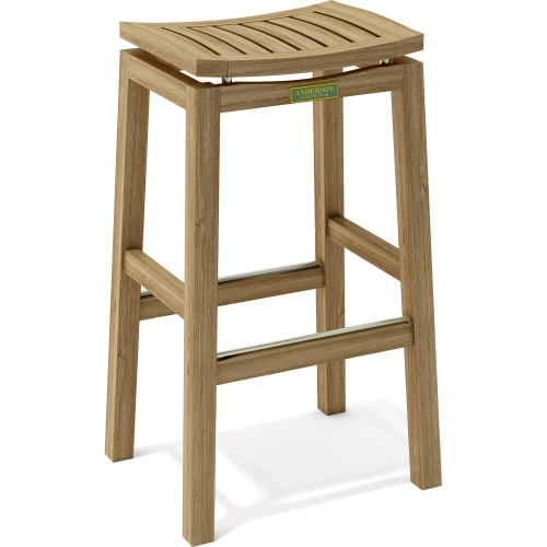 Winston Outdoor Bar Chair in Honey Golden Brown Teak