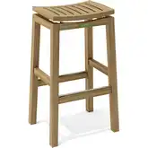 Winston Outdoor Bar Chair in Honey Golden Brown Teak
